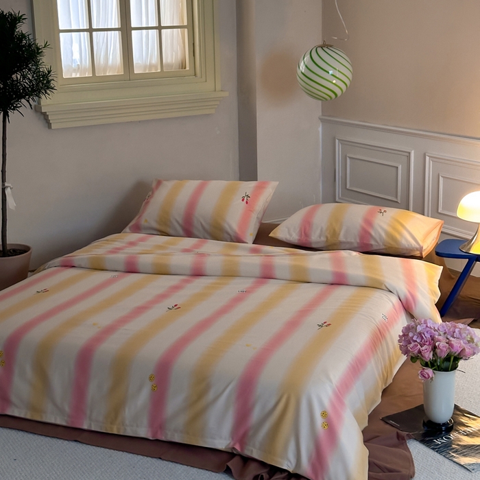 91家纺网 家纺一手货源 找家纺 怡家居 2024新款全棉磨毛印花四件套 初恋