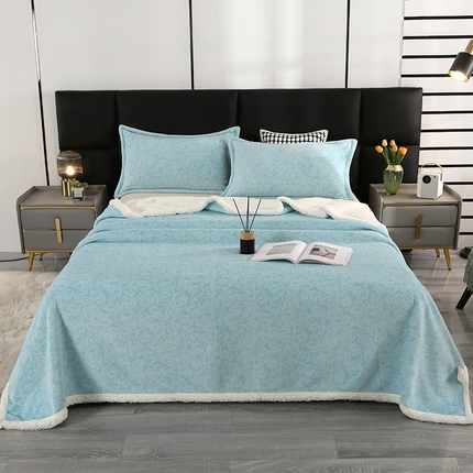 91家纺网 家纺一手货源 找家纺 （总）悦织湾家纺 2025新款富贵绒羊羔绒双层复合毛毯