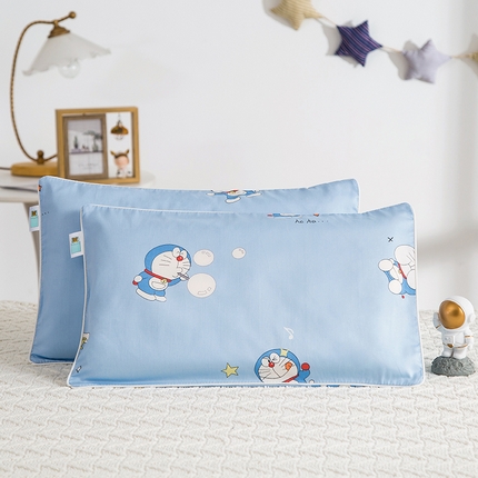 91家纺网 家纺一手货源 找家纺 2024新款A类60支印花儿童枕头套 蓝小胖