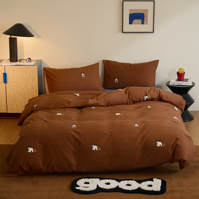 91家纺网 家纺一手货源 找家纺 怡家居 2024新款全棉磨毛印花四件套 小可爱