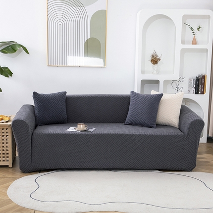 91家纺网 家纺一手货源 找家纺 沐沐家纺 2026新款简约舒适清灵沙发套 深空灰