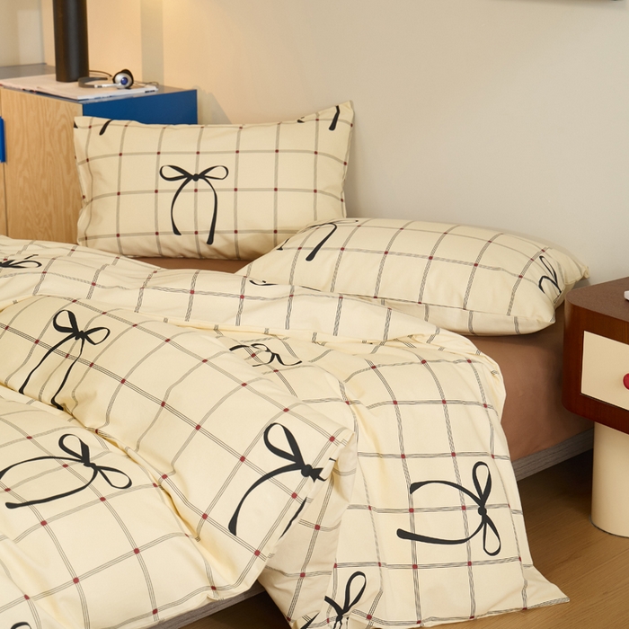 91家纺网 家纺一手货源 找家纺 怡家居 2024新款全棉磨毛印花四件套 轻悦