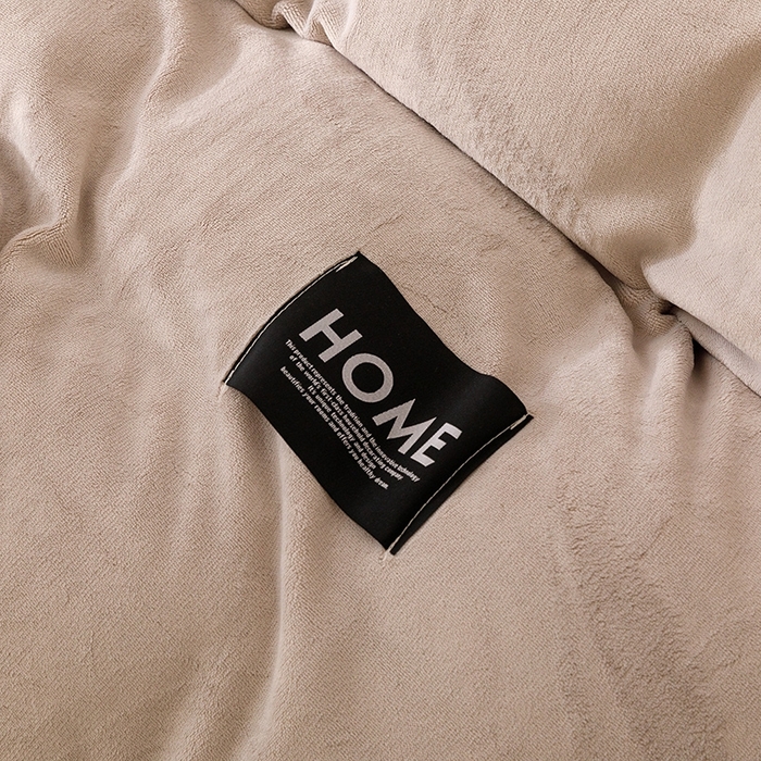 91家纺网 家纺一手货源 找家纺 蜜柚 2024新款纯色简约双拼高克重牛奶绒包边四件套 银灰+高级灰