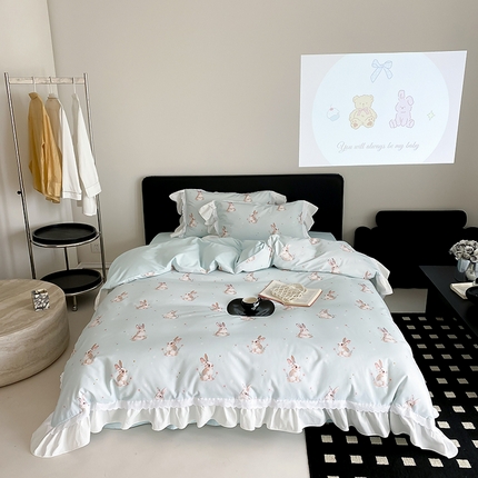 91家纺网 家纺一手货源 找家纺 （总）2025新款加厚100s全棉磨毛四件套-蓓特兔