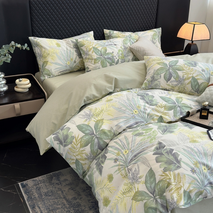 91家纺网 家纺一手货源 找家纺 怡家居 2024新款全棉磨毛印花四件套 月光森林