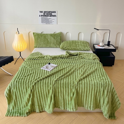 91家纺网 家纺一手货源 找家纺 （总）寐居家纺 2024新款泡泡兔毛绒午睡毯毛毯盖毯