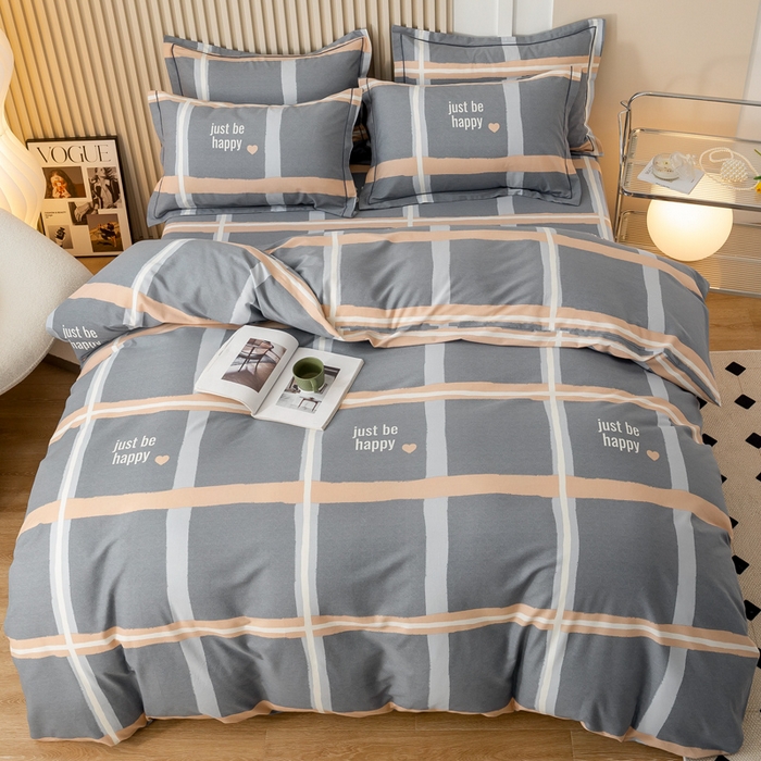 91家纺网 家纺一手货源 找家纺 威布斯 2025新款加厚纯棉全棉磨毛三件套四件套 初遇-蓝