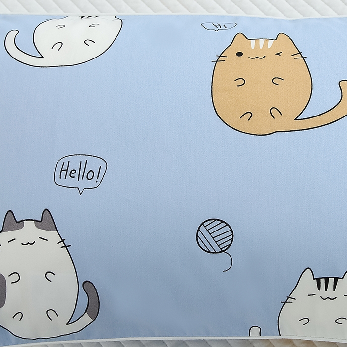 91家纺网 家纺一手货源 找家纺 2024新款A类60支印花儿童枕头套 招财猫