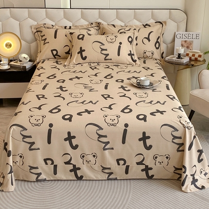 91家纺网 家纺一手货源 找家纺 （总）202新款全棉磨毛印花套件单品系列-单床单