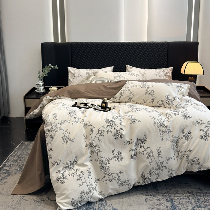 91家纺网 家纺一手货源 找家纺 怡家居 2024新款全棉磨毛印花四件套 寻花集