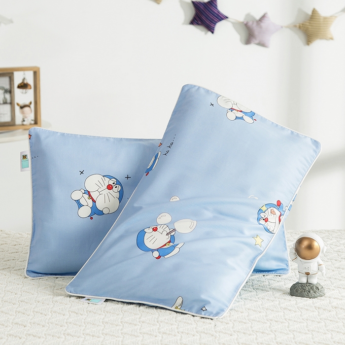 91家纺网 家纺一手货源 找家纺 2024新款A类60支印花儿童枕头套 蓝小胖