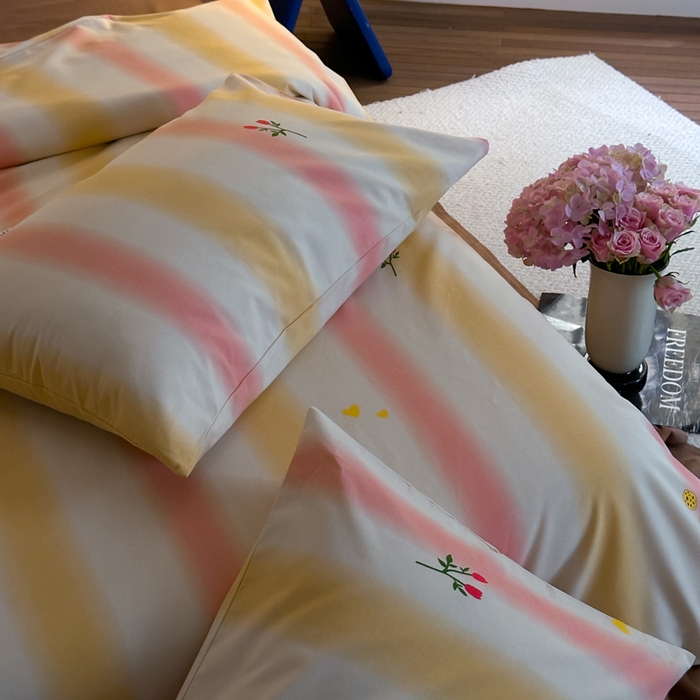 91家纺网 家纺一手货源 找家纺 怡家居 2024新款全棉磨毛印花四件套 初恋