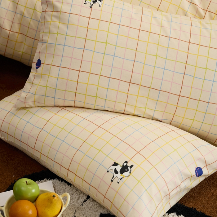 91家纺网 家纺一手货源 找家纺 怡家居 2024新款全棉磨毛印花四件套 萌舍