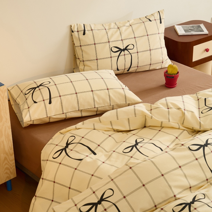 91家纺网 家纺一手货源 找家纺 怡家居 2024新款全棉磨毛印花四件套 轻悦