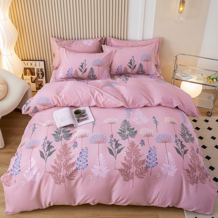 威布斯 2025新款加厚纯棉全棉磨毛三件套四件套 丛林舞会