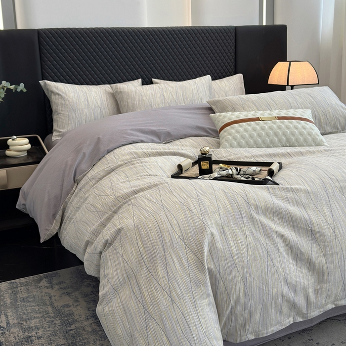 91家纺网 家纺一手货源 找家纺 怡家居 2024新款全棉磨毛印花四件套 寻意