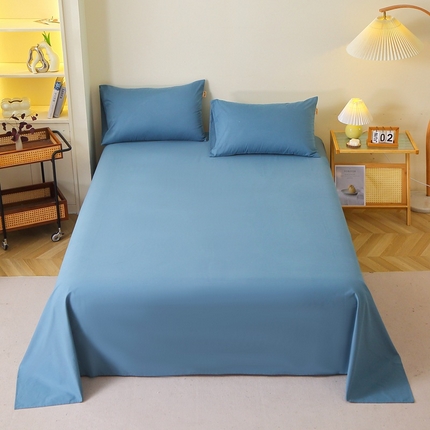 91家纺网 家纺一手货源 找家纺 （总）2025新款100%棉13376纯色喷气全棉磨毛床单单件纯棉单品床单加厚保暖斜纹活性单床单