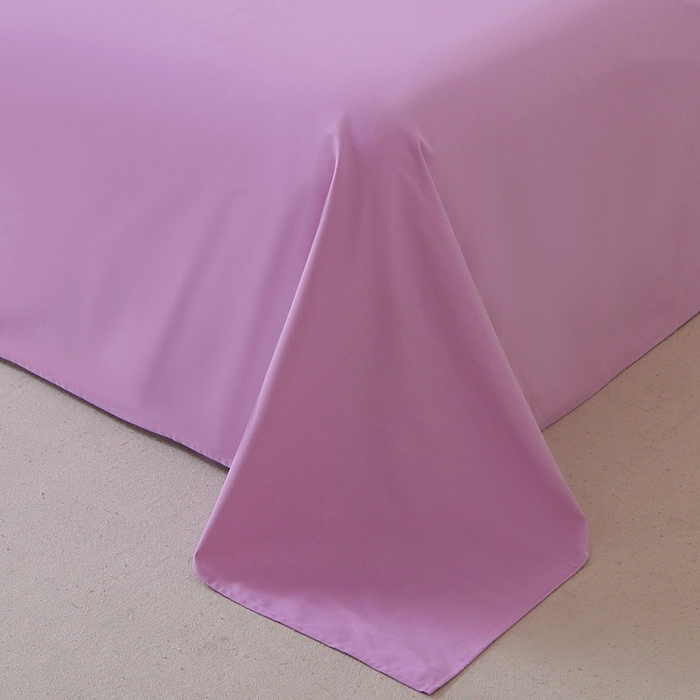 91家纺网 家纺一手货源 找家纺 晶缦家纺 2024新款全棉13376纯色喷气全棉磨毛单品床单 暖芸馨-雾紫色