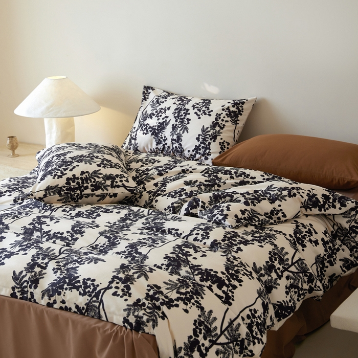 91家纺网 家纺一手货源 找家纺 怡家居 2024新款全棉磨毛印花四件套 晚棠