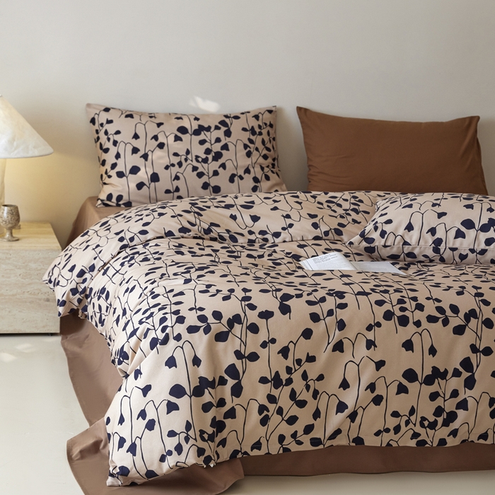 91家纺网 家纺一手货源 找家纺 怡家居 2024新款全棉磨毛印花四件套 芊寻