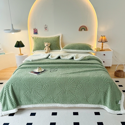 91家纺网 家纺一手货源 找家纺 （总）悦织湾家纺 2025新款雕花塔芙绒羊羔绒毛毯