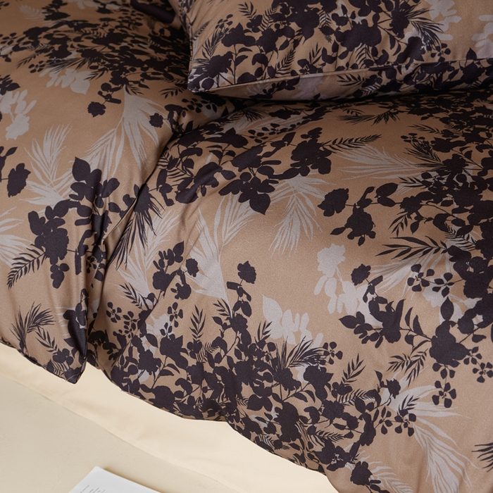 91家纺网 家纺一手货源 找家纺 怡家居 2024新款全棉磨毛印花四件套 墨染