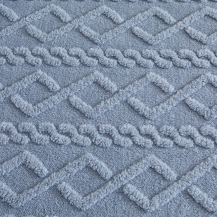 91家纺网 家纺一手货源 找家纺 艾裙海 2025新款180克塔肤绒蕾丝床裙 蓝灰色