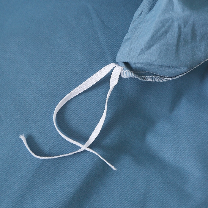 91家纺网 家纺一手货源 找家纺 晶缦家纺 2024新款全棉13376纯色喷气全棉磨毛单品被套 暖芸馨-蝶翅蓝