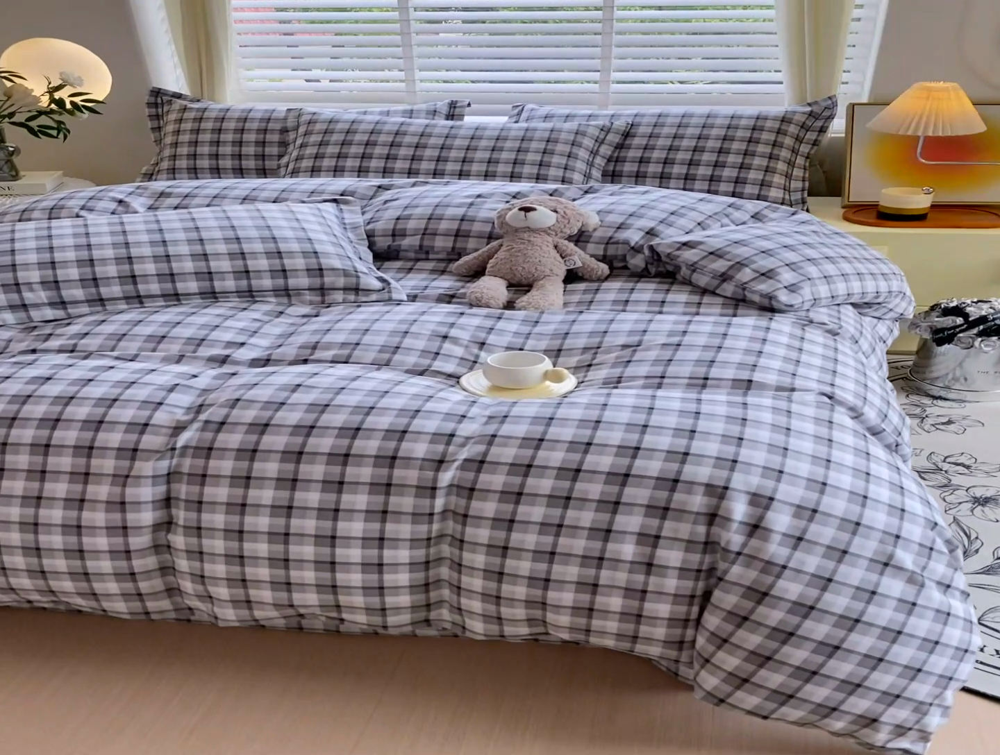 91家纺网 家纺一手货源 找家纺 威布斯 2025新款加厚纯棉全棉磨毛三件套四件套 四叶草