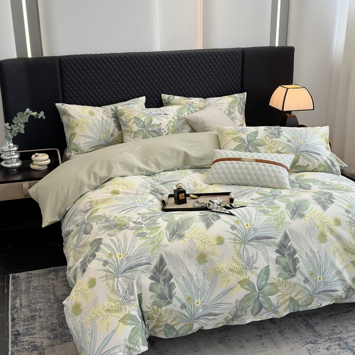 91家纺网 家纺一手货源 找家纺 怡家居 2024新款全棉磨毛印花四件套 月光森林