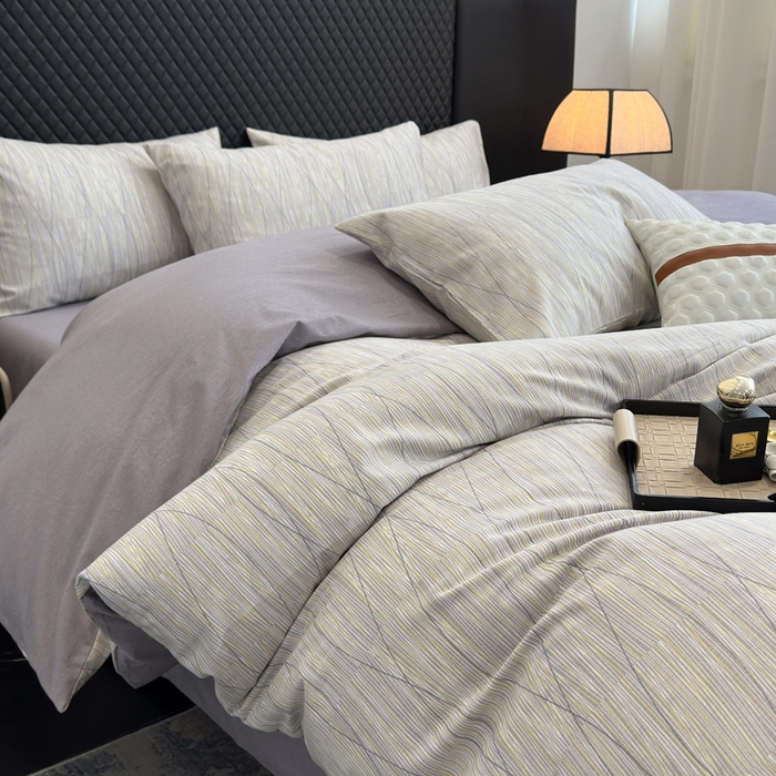 91家纺网 家纺一手货源 找家纺 怡家居 2024新款全棉磨毛印花四件套 寻意