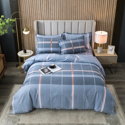 威布斯 2025新款加厚纯棉全棉磨毛三件套四件套 时光旅行