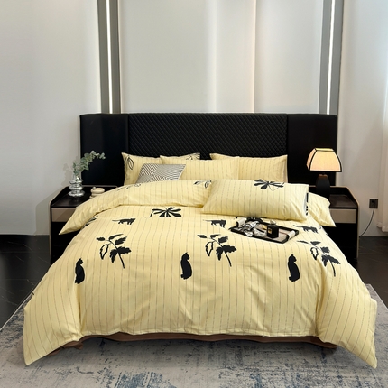 怡家居 2024新款全棉磨毛印花四件套 左秋