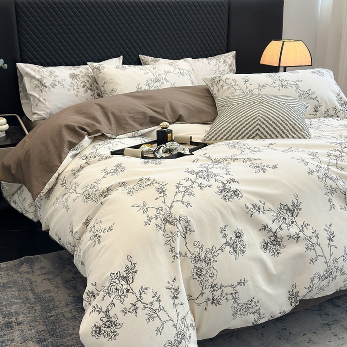 91家纺网 家纺一手货源 找家纺 怡家居 2024新款全棉磨毛印花四件套 寻花集