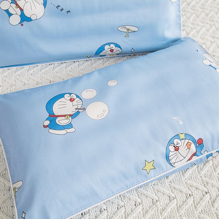 91家纺网 家纺一手货源 找家纺 2024新款A类60支印花儿童枕头套 蓝小胖