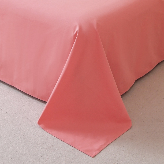 91家纺网 家纺一手货源 找家纺 晶缦家纺 2024新款全棉13376纯色喷气全棉磨毛单品床单 暖芸馨-蕊红玉