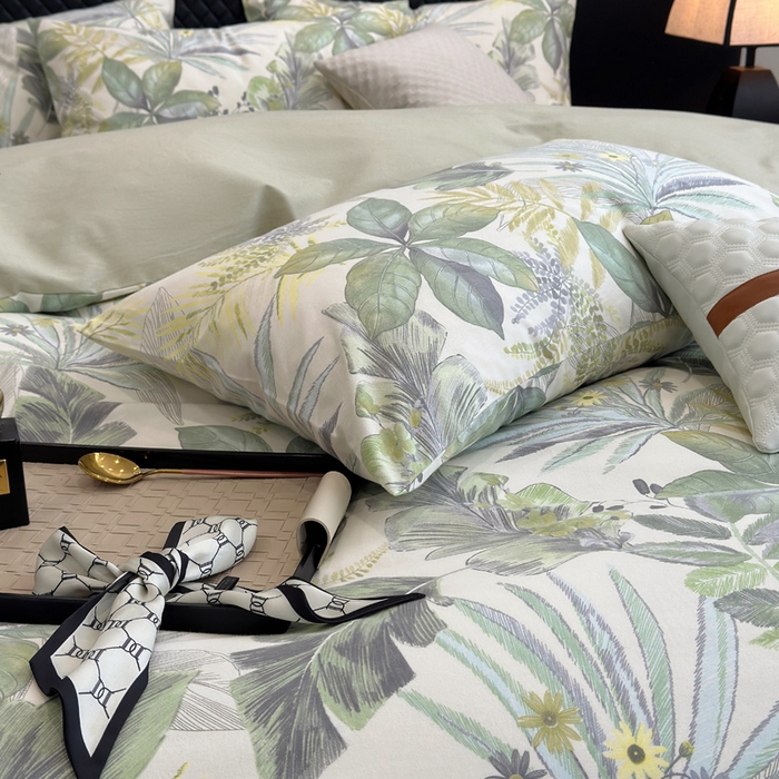 91家纺网 家纺一手货源 找家纺 怡家居 2024新款全棉磨毛印花四件套 月光森林