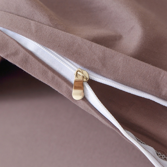 91家纺网 家纺一手货源 找家纺 晶缦家纺 2024新款全棉13376纯色喷气全棉磨毛单品被套 暖芸馨-深松棕