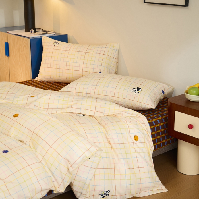 91家纺网 家纺一手货源 找家纺 怡家居 2024新款全棉磨毛印花四件套 萌舍