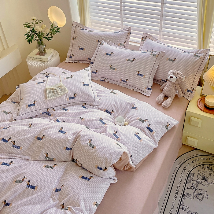 91家纺网 家纺一手货源 找家纺 威布斯 2025新款加厚纯棉全棉磨毛三件套四件套 绅士汪-咖