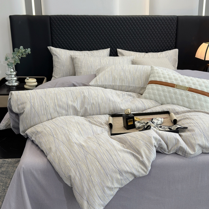 91家纺网 家纺一手货源 找家纺 怡家居 2024新款全棉磨毛印花四件套 寻意