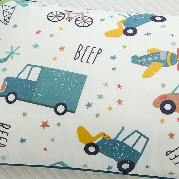 91家纺网 家纺一手货源 找家纺 2024新款A类60支印花儿童枕头套 汽车王国