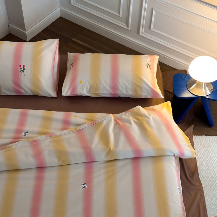 91家纺网 家纺一手货源 找家纺 怡家居 2024新款全棉磨毛印花四件套 初恋