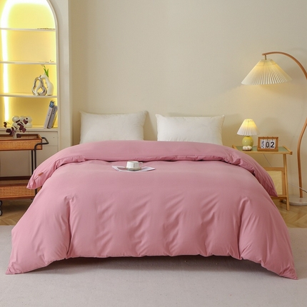 91家纺网 家纺一手货源 找家纺 晶缦家纺 2024新款全棉13376纯色喷气全棉磨毛单品被套 暖芸馨-山黎豆红