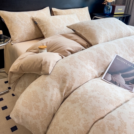 91家纺网 家纺一手货源 找家纺 （总）席世家 2024新款三层纱磨毛四件套