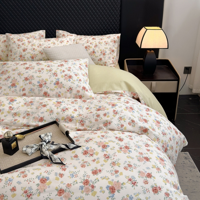 91家纺网 家纺一手货源 找家纺 怡家居 2024新款全棉磨毛印花四件套 春夕集