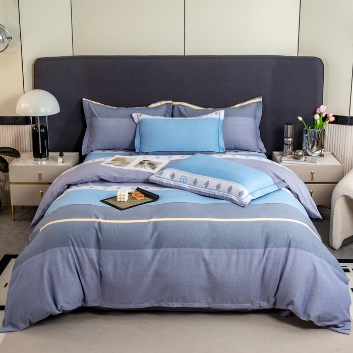 91家纺网 家纺一手货源 找家纺 威布斯 2025新款加厚纯棉全棉磨毛三件套四件套 北欧风情-灰