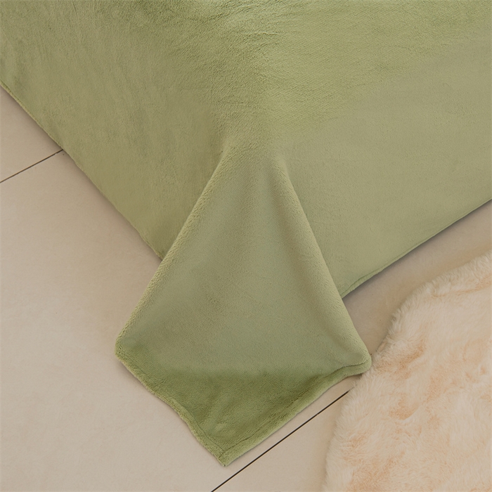 91家纺网 家纺一手货源 找家纺 笙意家纺 2025新款牛奶绒花边郁金香花卉樱桃刺绣四件套 郁金香-奶昔白+月牙绿