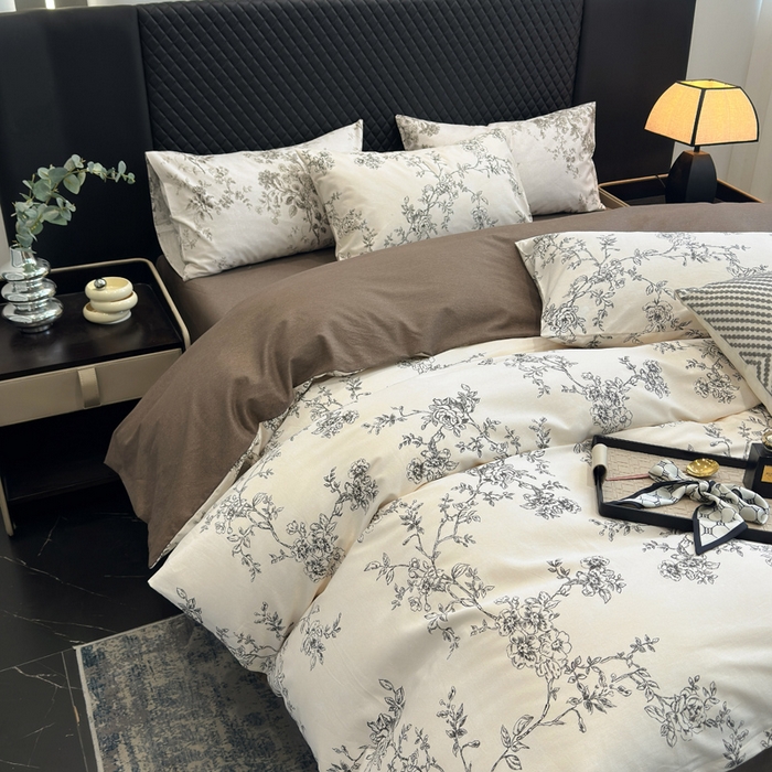 91家纺网 家纺一手货源 找家纺 怡家居 2024新款全棉磨毛印花四件套 寻花集