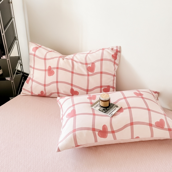 91家纺网 家纺一手货源 找家纺 呗旺鹿 2024新款全棉印花休闲风四件套 心语